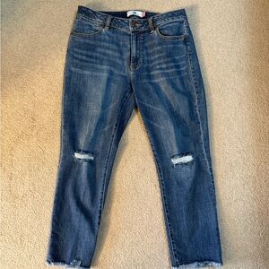 Cabi Cropped High Straight Distressed Women's Jeans